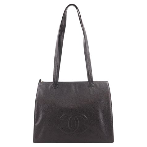 Chanel Vintage Black Caviar XL Tote, 1997